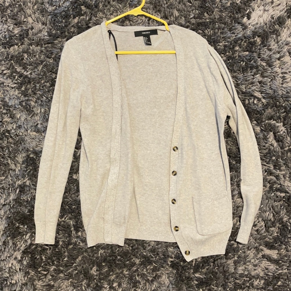 Gray cardigan